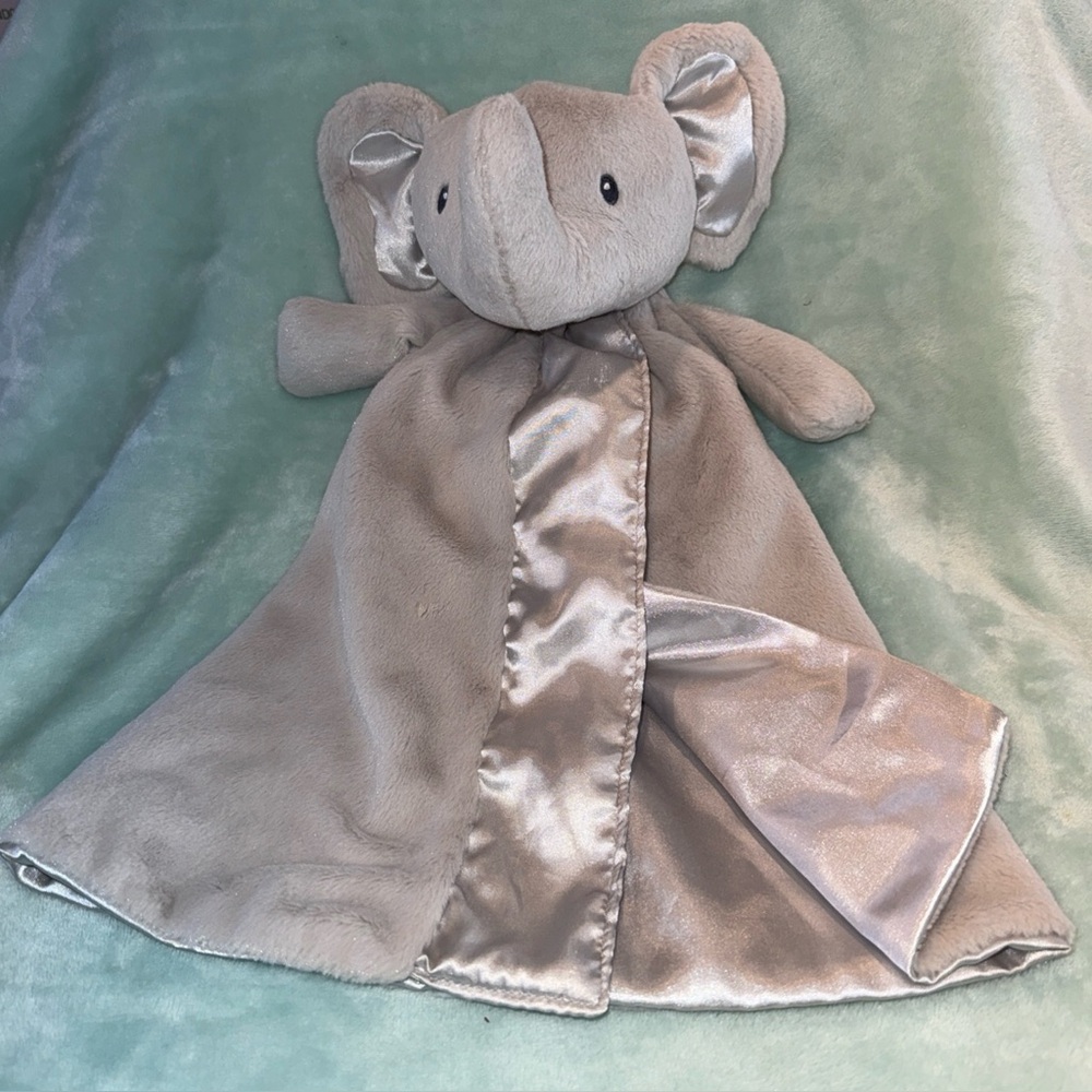 EUC Baby Gund Baby Bubbles Elephant HuggyBuddy Gray Lovey Security Blanket Plush
